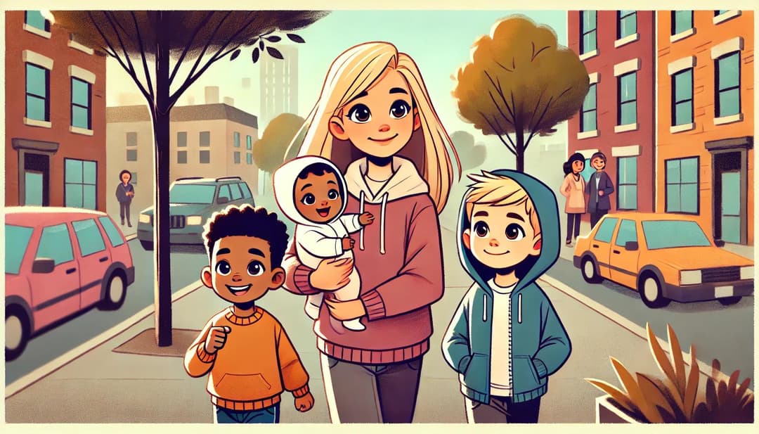 🌹One Mom, Three Kids: A Day on the Street That Can't Be Beat